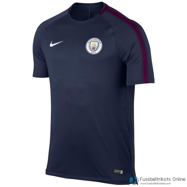 Manchester City Training Shirts 2017-18 Blau Marine Fussballtrikots Günstig